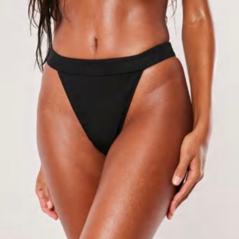 bikini bottoms black high leg size 0/Small